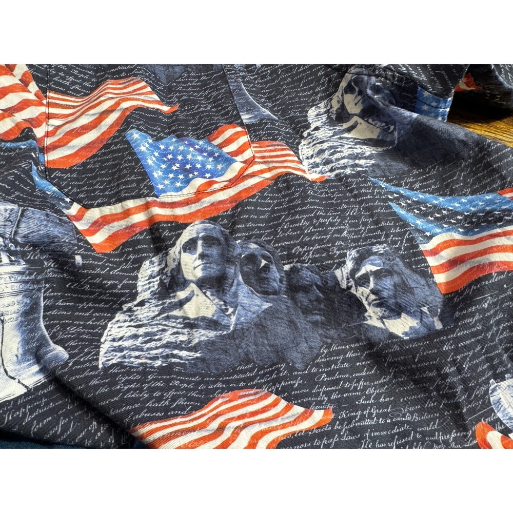 Red Head Mens Patriotic American Flag Mount Rushmore Liberty Shirt 2XL Navy Blue - Picture 6 of 11